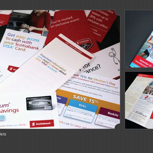 Direct mail pieces designed for Scotiabank.