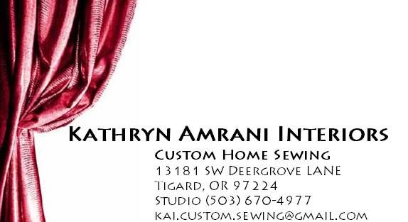 Kathryn Amrani Interiors Custom Sewing