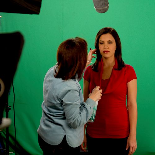 Commercial shoot in front of green screen - Aries 