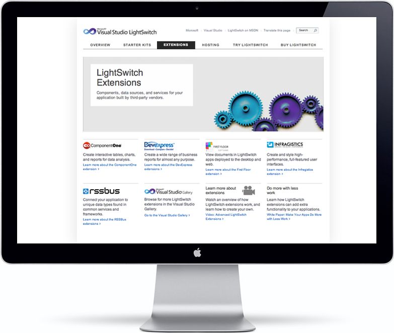 Microsoft Lightswitch website.