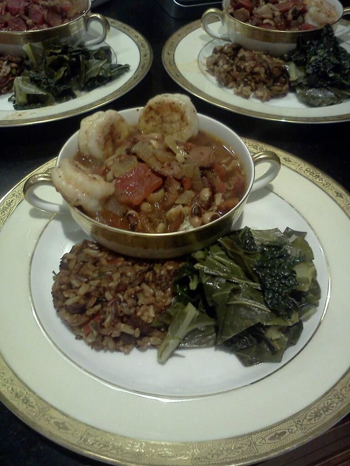 Hoppin John, Dirty Rice, and Greens