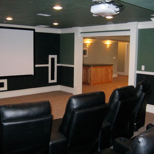 Custom theater room. 2006