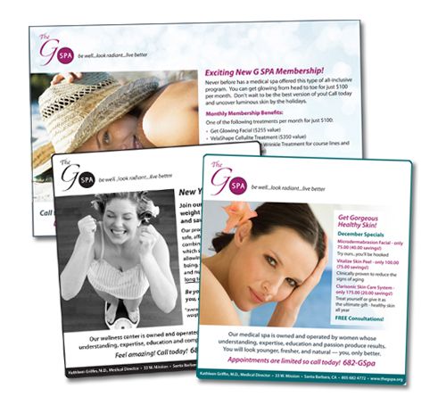 Advertising created for a local medical spa.