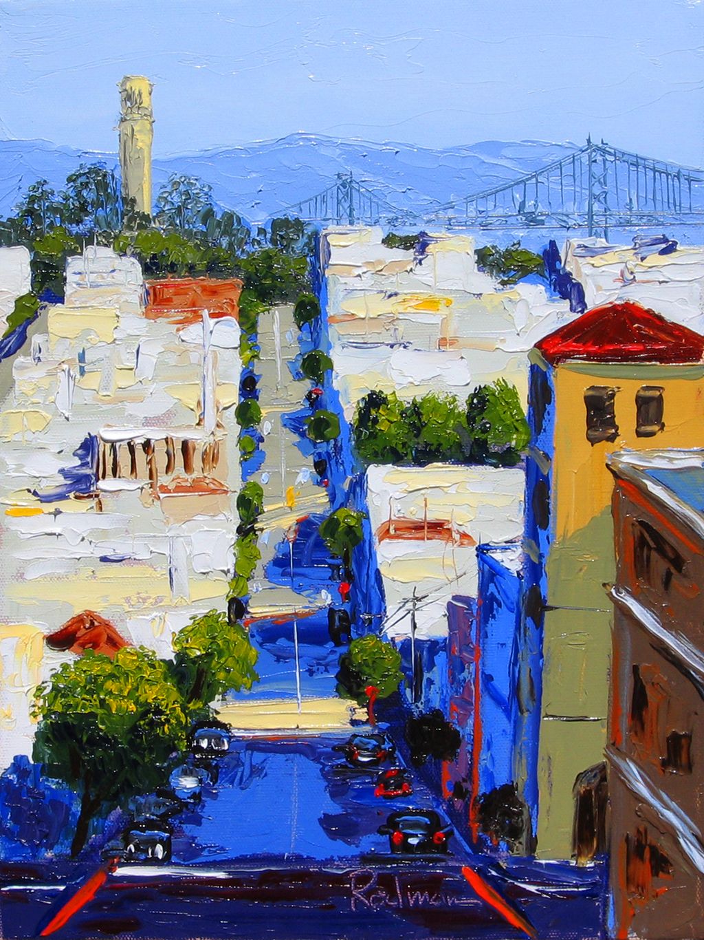 Painted on location at top of Filbert St., San Fra