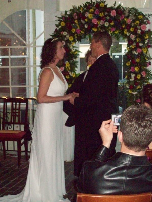 This couple was wed at a local historic restaurant