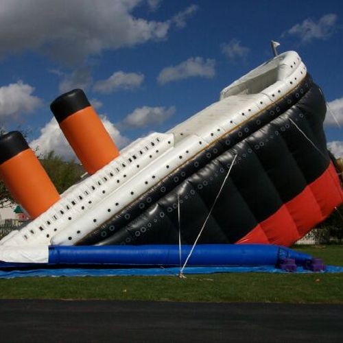 33' tall Titanic slide.  A show stopping inflatabl