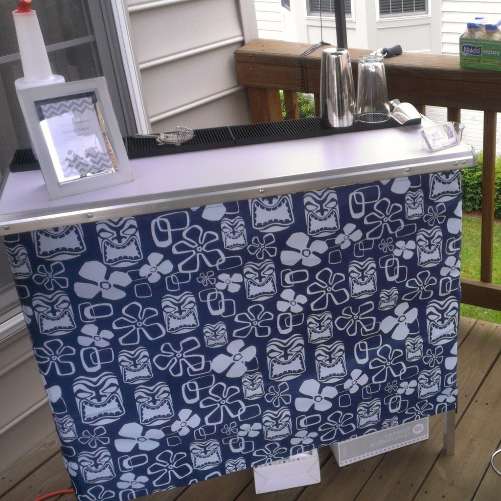 This is a picture of our small bar with the Tiki P