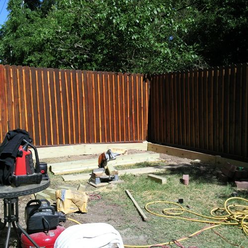 this was a full fence tune up and stain which i of