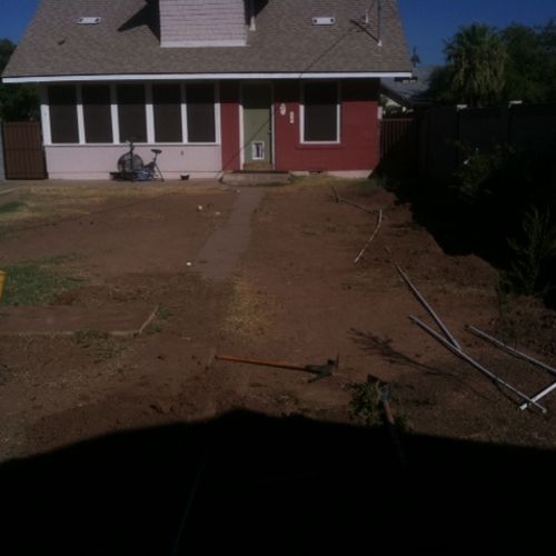 Before:Complete Sprinkler System install with sod