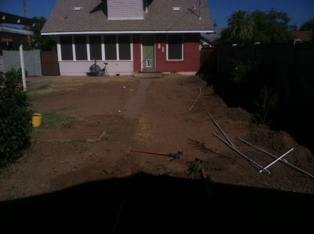Before:Complete Sprinkler System install with sod