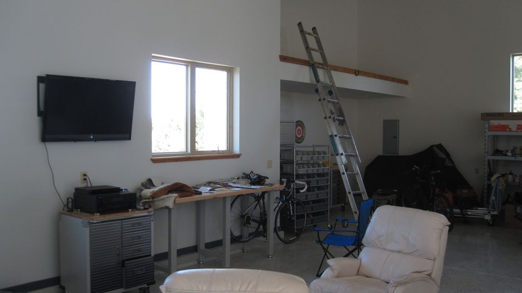 Garage with bathroom we constructed. .