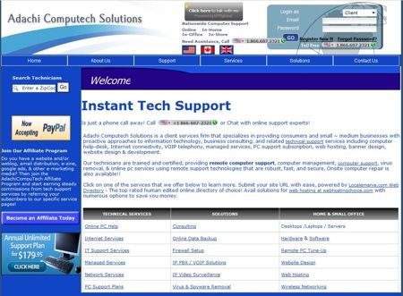 Computer Technical Support - AdachiCompuTech Scree