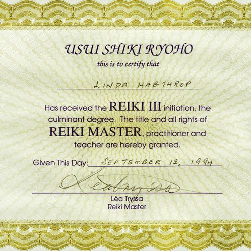 Reiki Master Teacher
1994