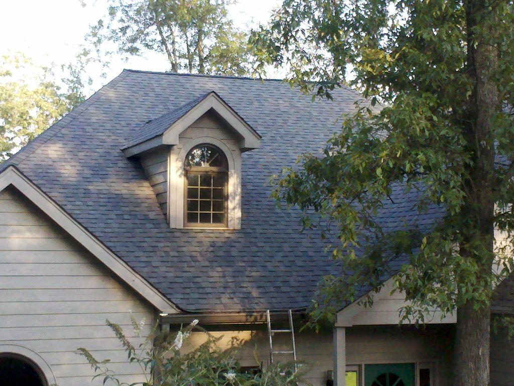 Rebuilt roof close up