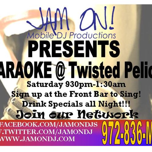 Twisted Pelican Karaoke Flyer!