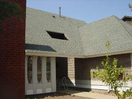 Finished With new Comp. Shingles.