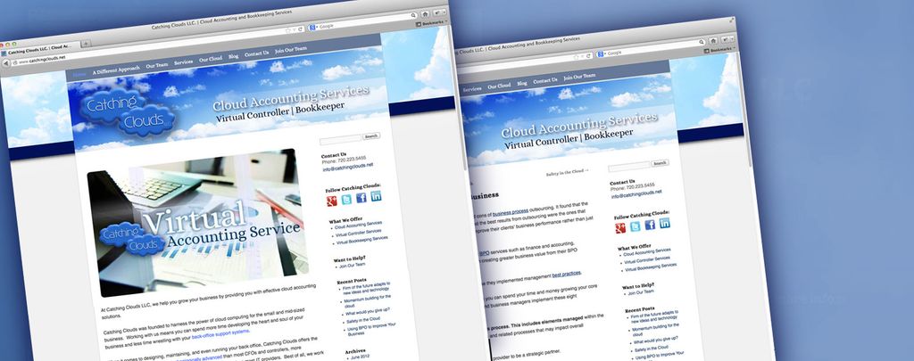 Custom WordPress site design for an online account