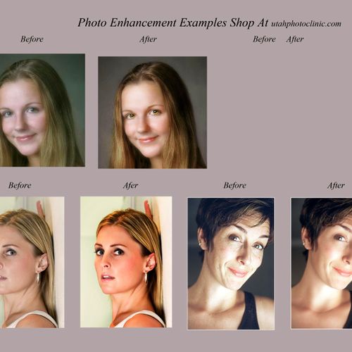 Photo Enhancement - Correction Examples; Shop at
u