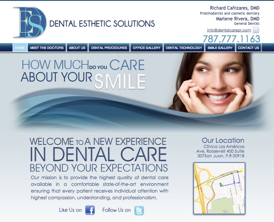 Website design and development for Dental Esthetic