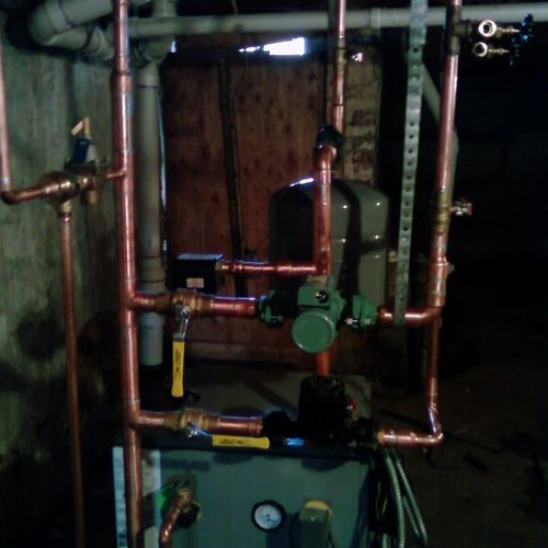 Dual Zoned Boiler, Gas Fired!