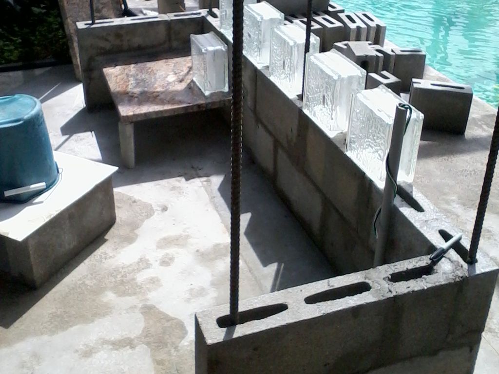 glass blocks are added per customer change/add-on