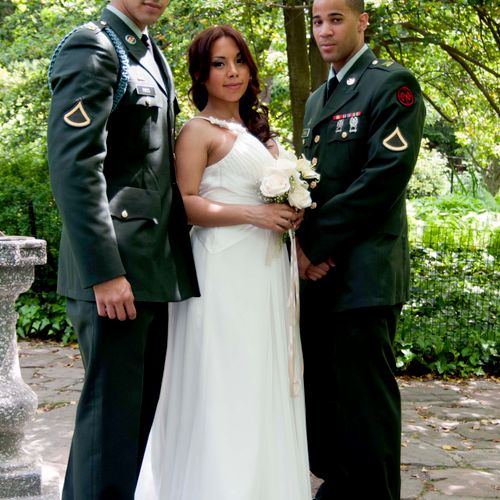A military wedding.