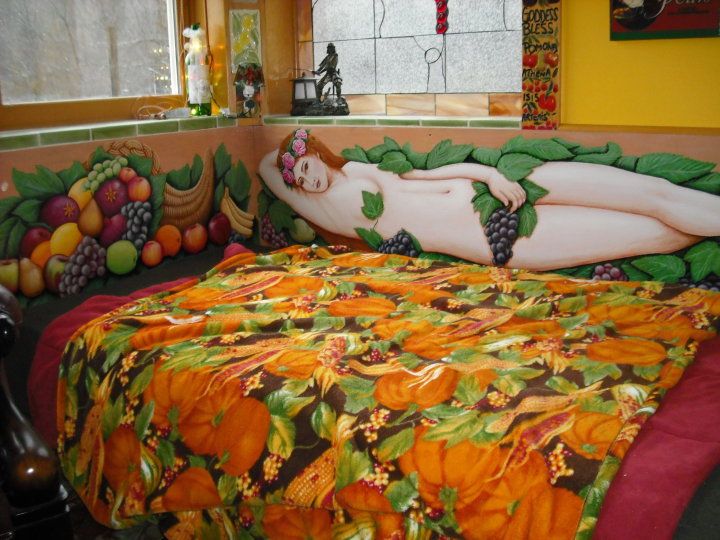 Goddess with Fruit Mural