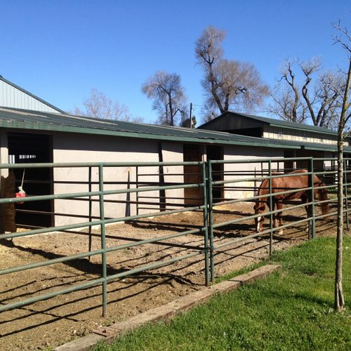 Stalls and paddocks, all with mats, automatic wate