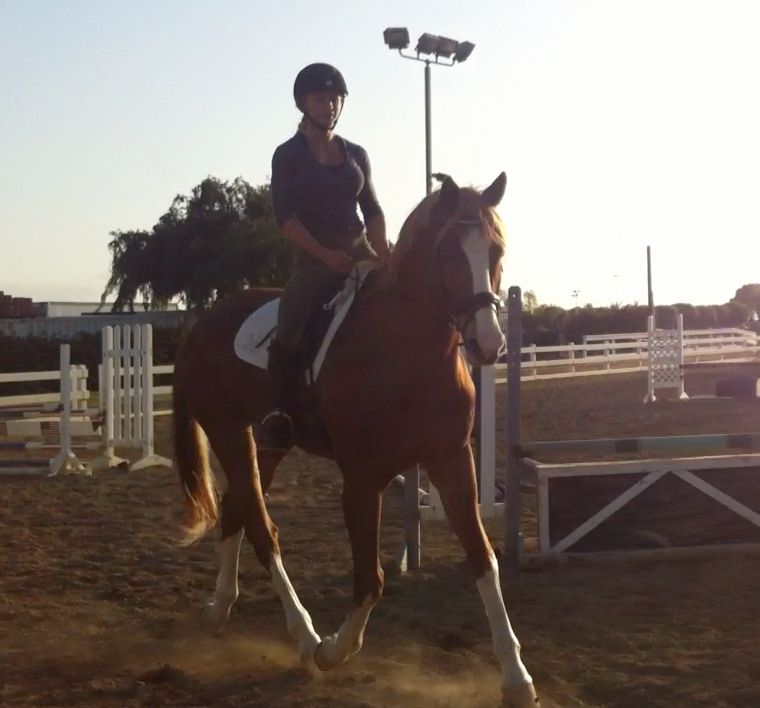 Student and her horse