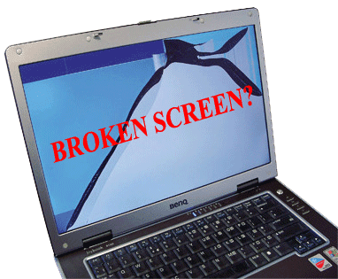 Broken Laptop Screen Repair