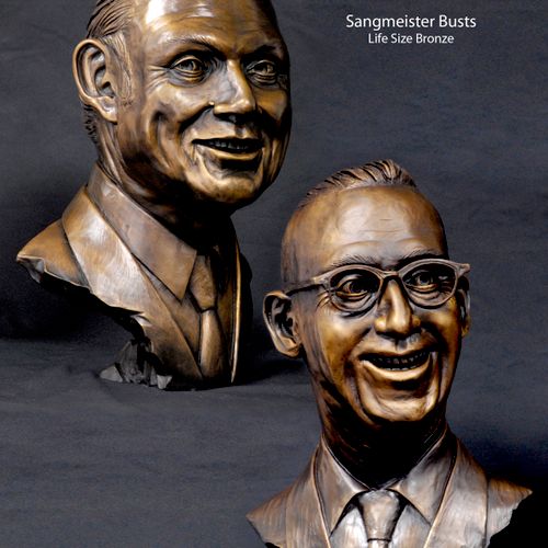 These are life size portrait busts of Mr George Sa