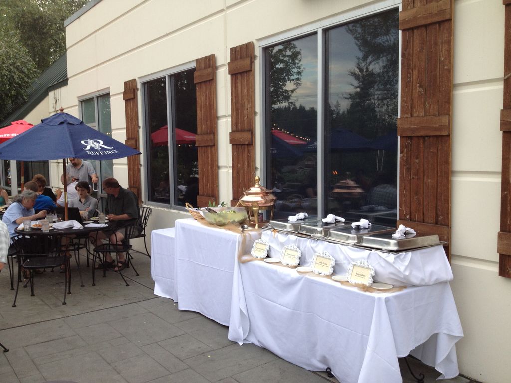 Rehearsal dinner on our patio