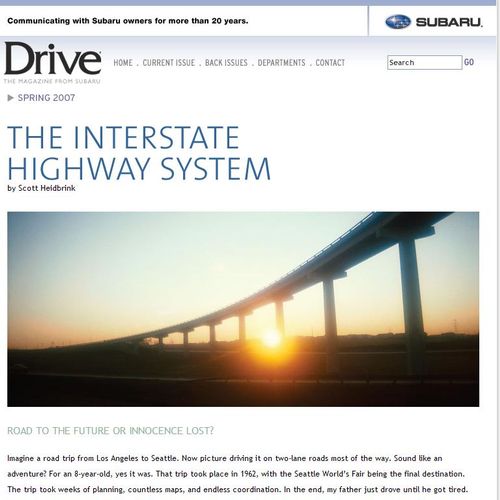 Article written for Subaru owners' magazine
