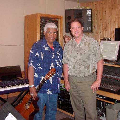 Guitar legend Phil Upchruch with producer Rich Wen