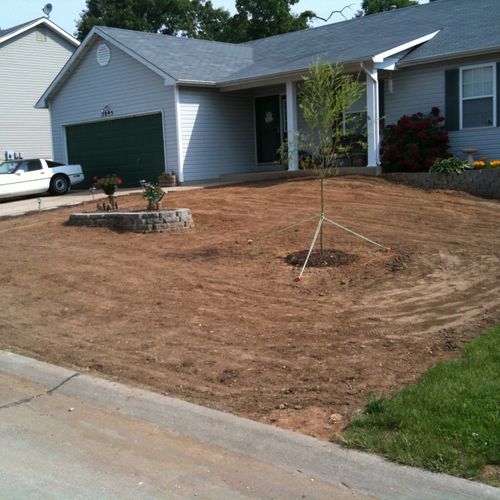 Yard before sod install