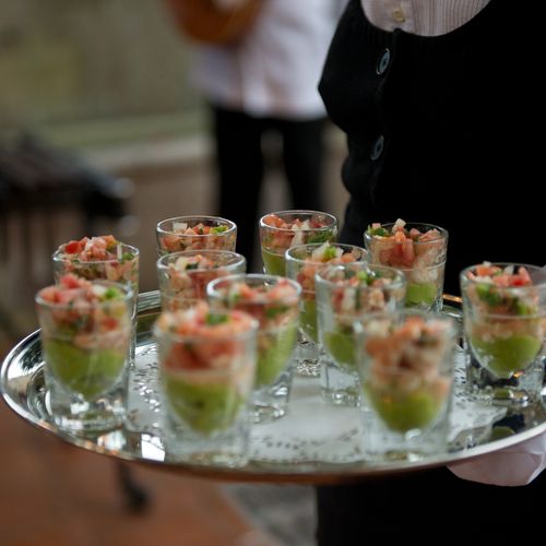 Ceviche shooters by City View Catering