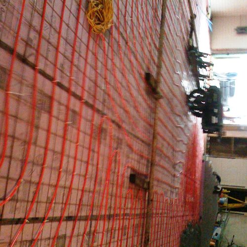 In floor radiant heat for small warehouse. It will