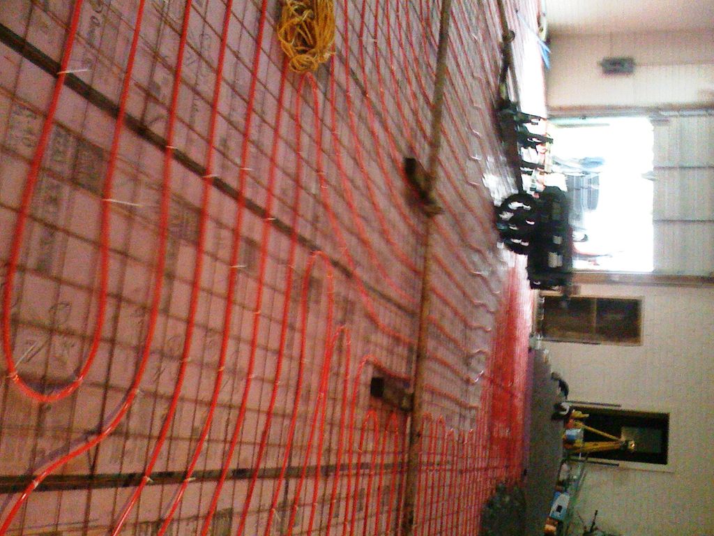 In floor radiant heat for small warehouse. It will