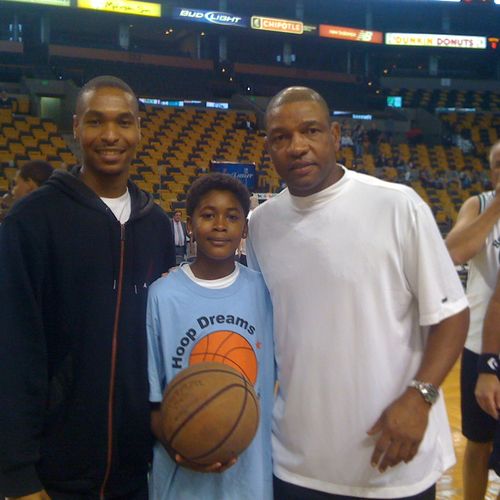 Picture with Doc Rivers and a client i train.