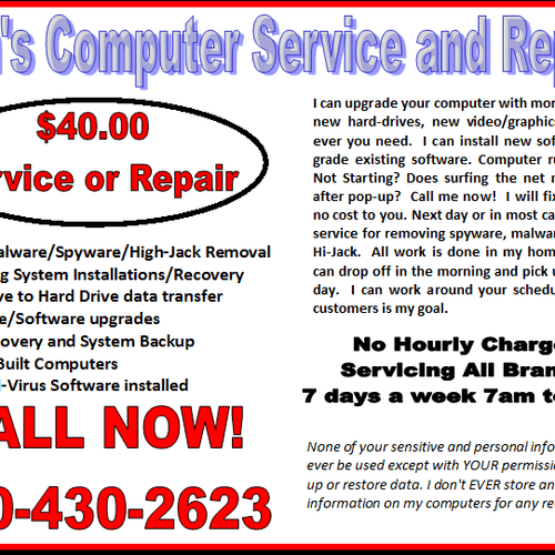Lowest price for fast computer service and repair