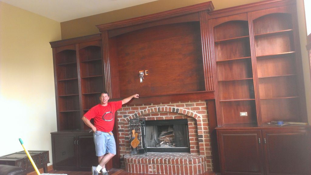 the finished product, with raised panel doors, mad