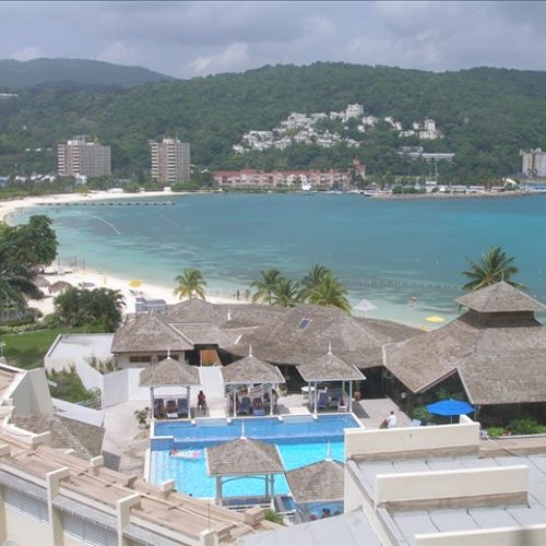 This is sunset hotel in ocho rios, jamaica.
