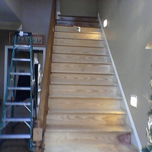 Got ugly carpeted or unfinished stairs?