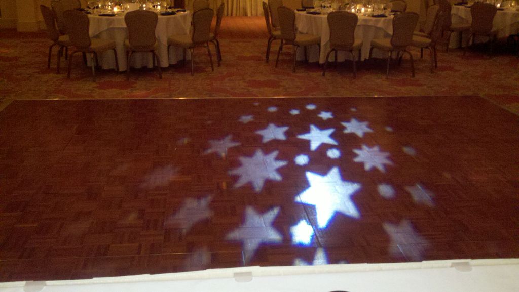 Stars Gobo on Dance Floor