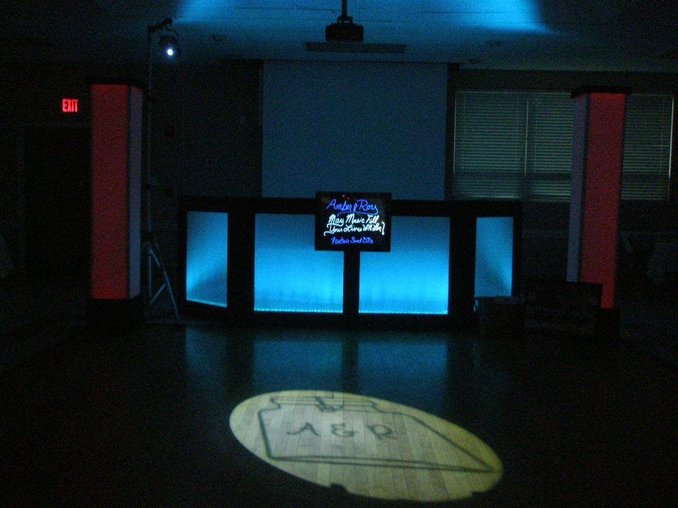 LED Facade can be setup around the DJs table to cr