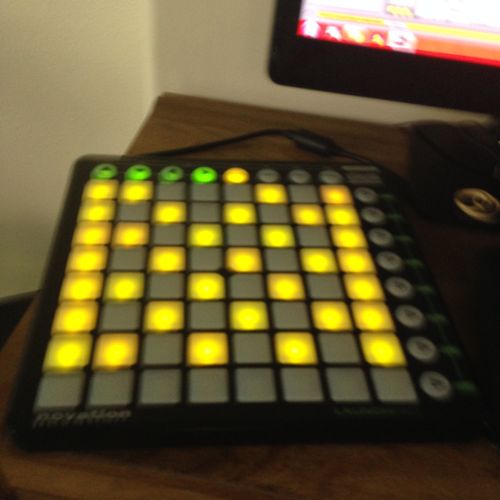 My Novation Launchpad mapped with clips and sample