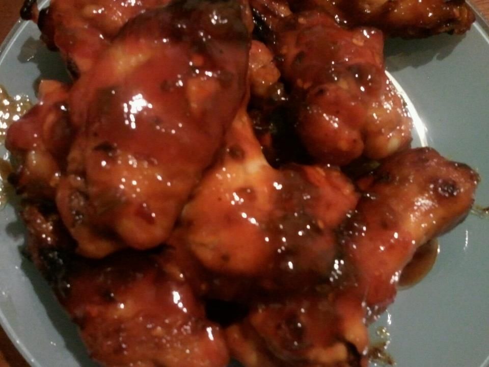 Sweet and Spicy Chicken Wings.