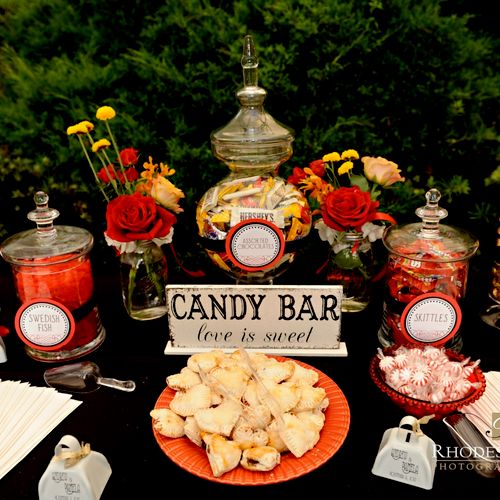 Candy stations are something guests of all ages en