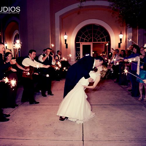 Sparklers are perfect for a memorable exit!

Photo