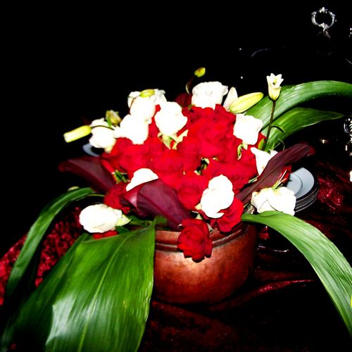 Red Roses White Lilies Red White Black Wedding by 